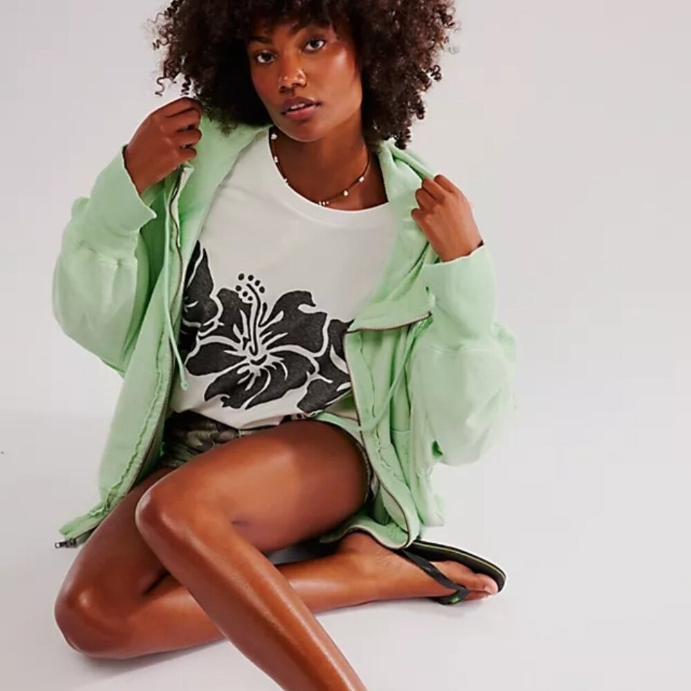We The Free Camden Hoodie Color Gossamer Green - Picture 1 of 6